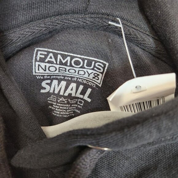 NWT Famous Nobodys Game In Flames Hoodie in Black Size Small - Picture 8 of 10